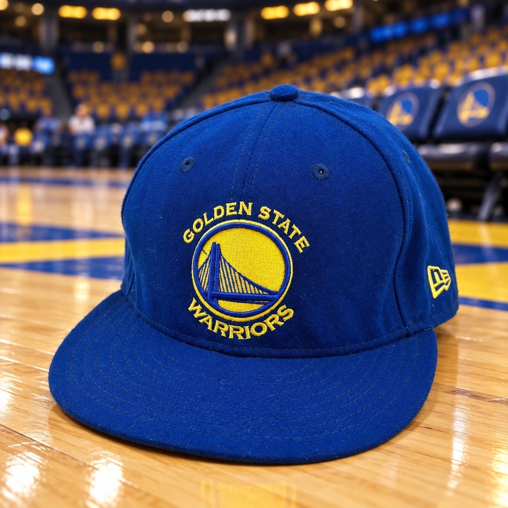 New Era 9FIFTY Golden State Warriors Snapback Hat Blue NBA Basketball Cap Flat